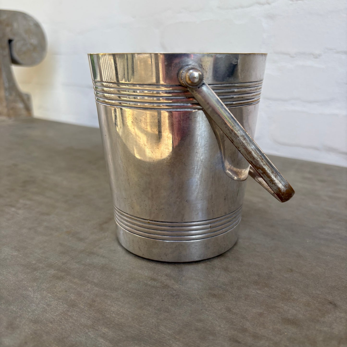 Silver Ice Bucket with Handle