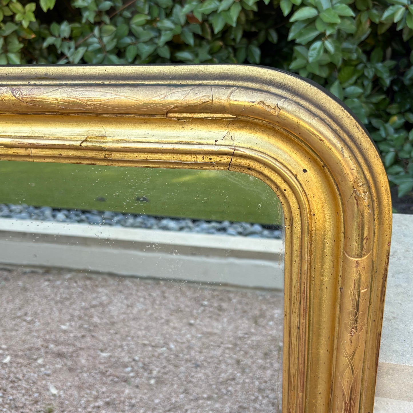 19th c. Louis Philippe Mirror, Gold